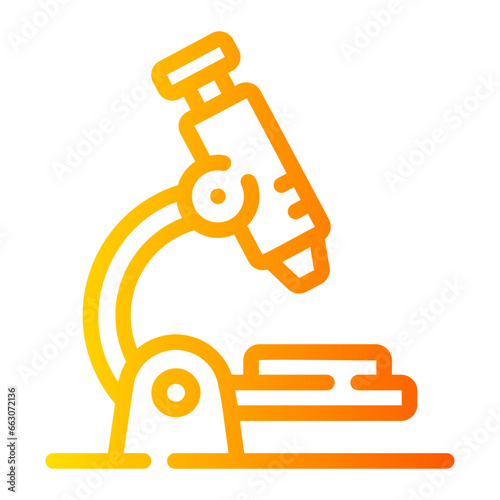 microscope Line Gradient Icon