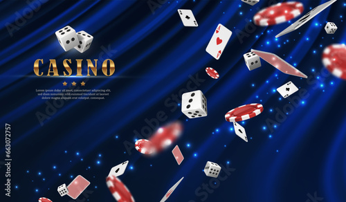 Print op canvas Online casino vector banner