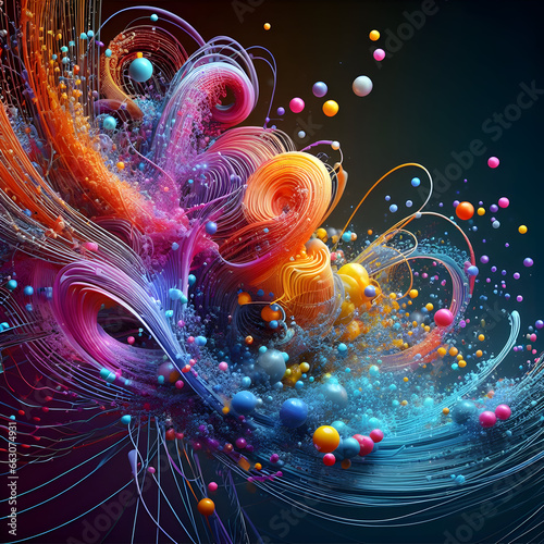 abstract background with colorsplashes photo