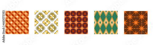 Batik Traditional Pattern. Set of batik traditional pattern illustration. Indonesia batik pattern. Batik Indonesia 