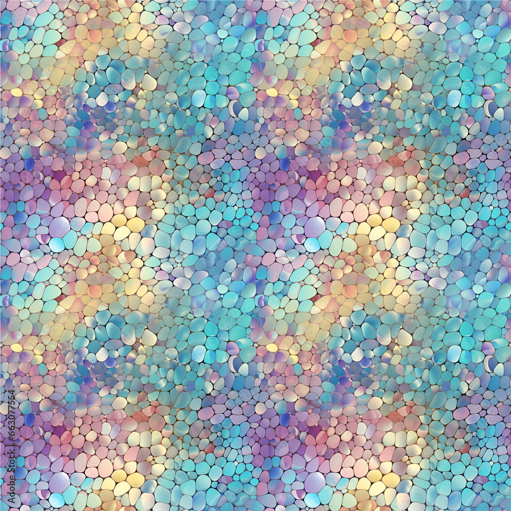 Seamless of Psychedelic animal skin print variegated holographic pearlescent opalescent geometric repeat pattern swatch Seamless of Psychedelic animal skin print variegated holographic pearlescent opalescent geometric repeat pattern swatch