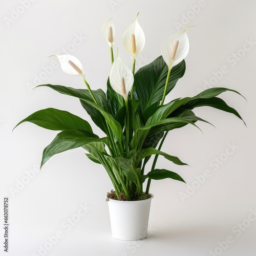 Peace Lily on a plain white background.