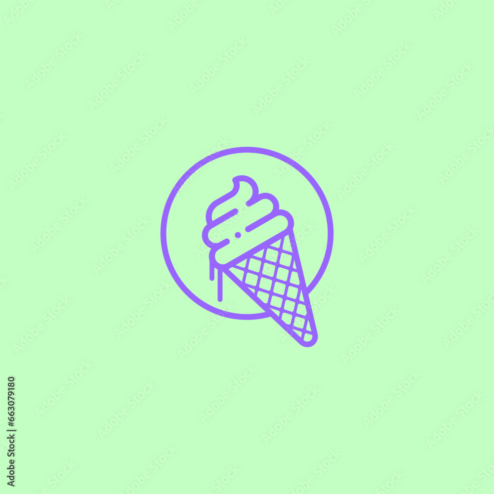 Ice cream logo design. Vector illustration of Ice cream outline icons. modern logo design vector icon template