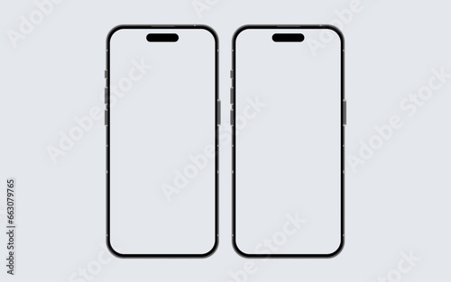 Mobile phone mockup, Smartphone template, Telephone vector mock up, Phone technology illustration, Simple smart phone mock