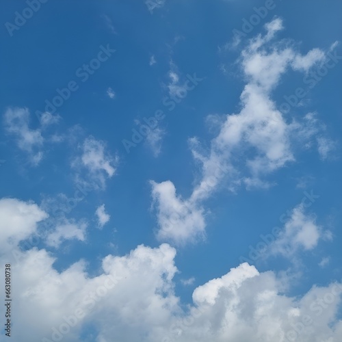 Clear sky and cloud landscape photo