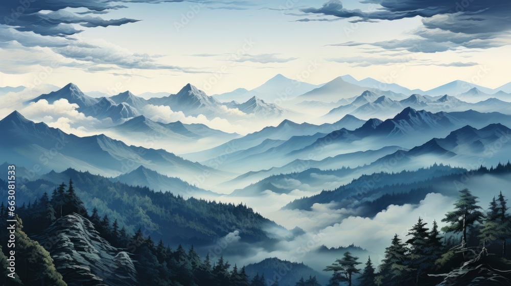 Watercolor Mountains Background , Background Image,Desktop Wallpaper Backgrounds, Hd