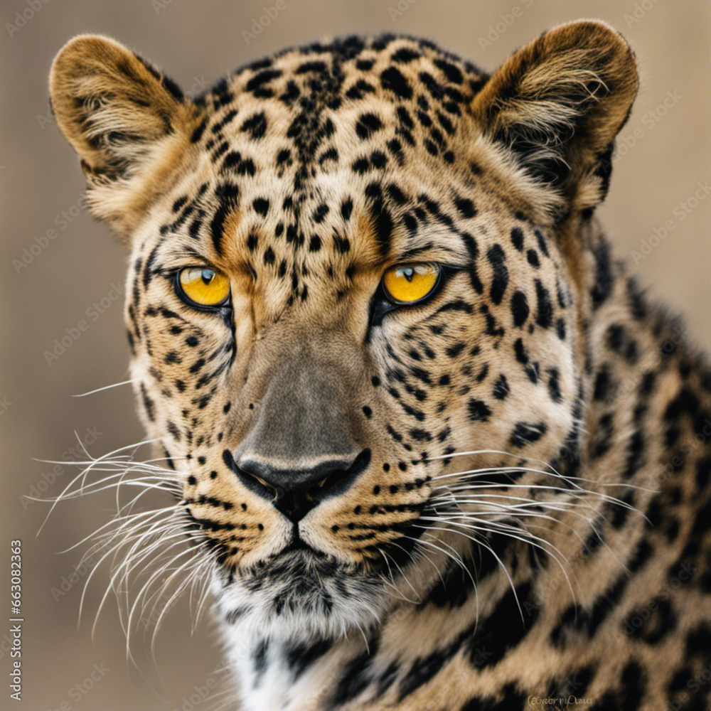 Fototapeta premium portrait of a leopard