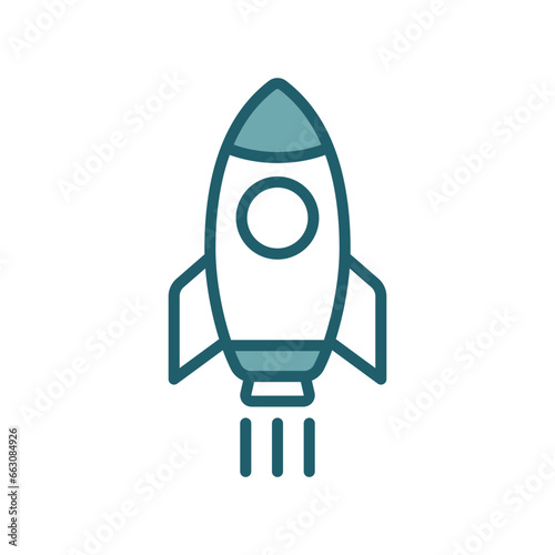 rocket icon vector design template simple and clean