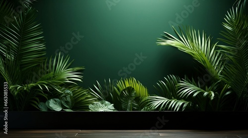 Tropical greenery paints a serene and vibrant backdrop