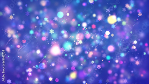 Beautiful multicolored gradient snowflake abstract background
