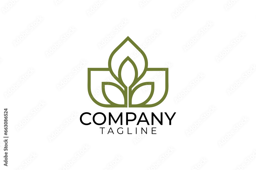 Nature green logo and vector template Nature green logo and vector template