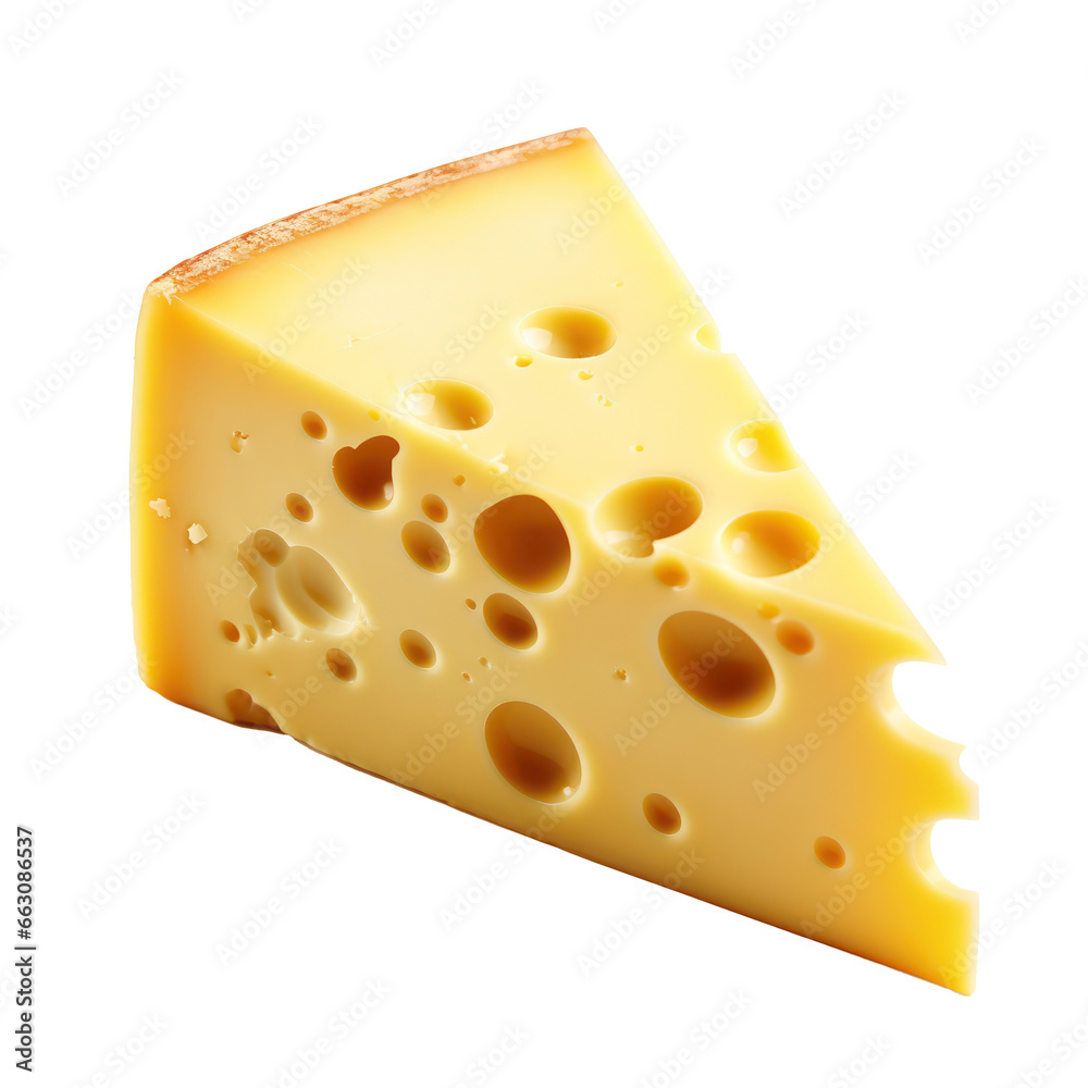 Cheese isolated on white transparent background, PNG