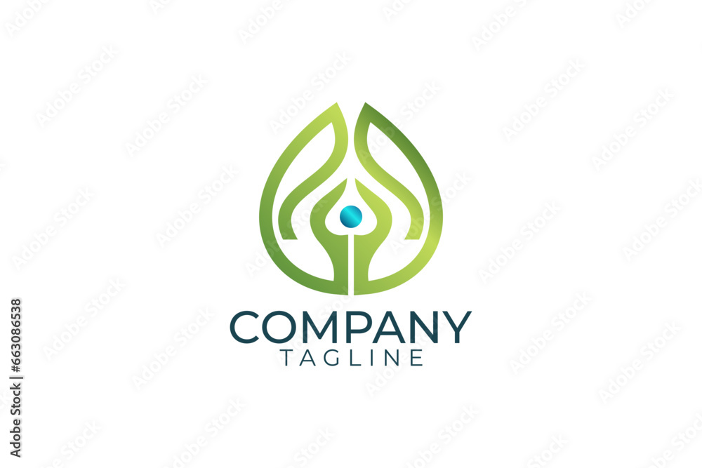Nature green logo and vector template Nature green logo and vector template