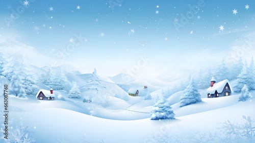 winter landscape with a house, winter mountain landscape, winter landscape with mountains, 