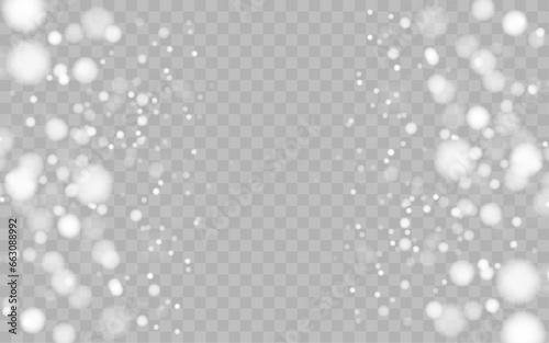 Christmas bokeh background. Shimmering highlights on a transparent background. Vector 10eps.