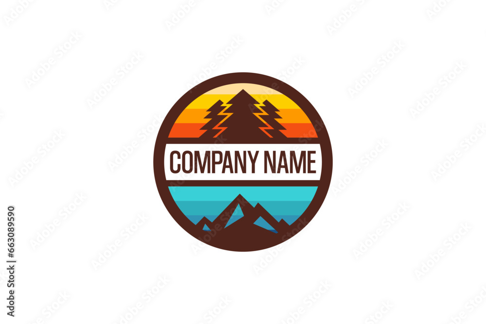 Outdoor mountain logo and vector template Outdoor mountain logo and vector template