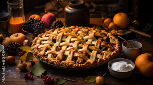 A delicious, fresh apple pie © jr-art
