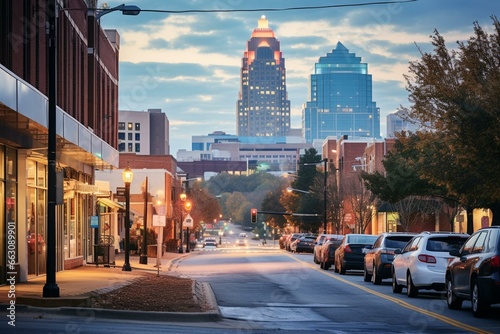 Urban view of Winston-Salem, NC. Generative AI