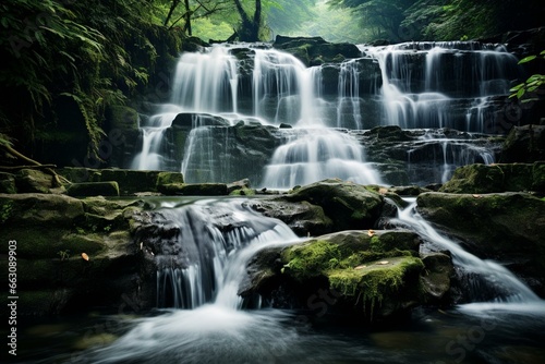 Captivating cascades of water. Generative AI