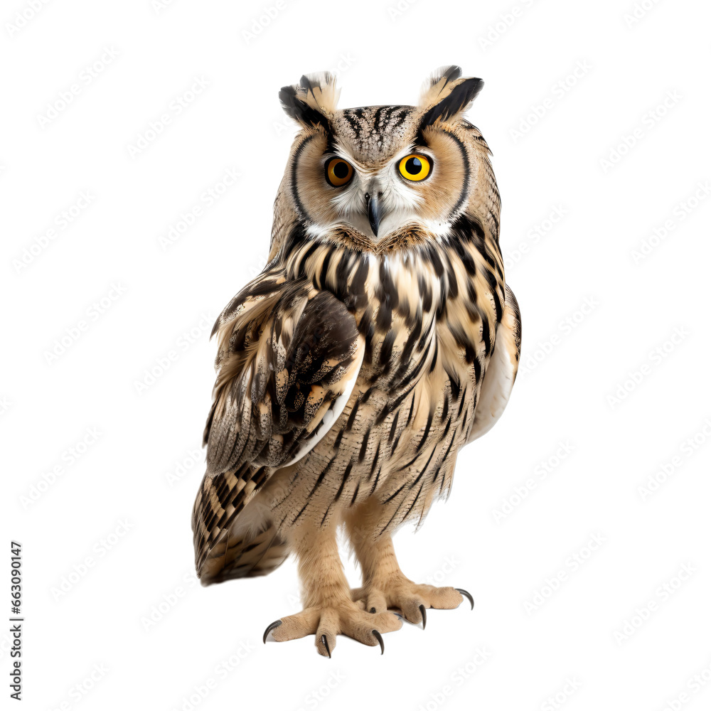 Naklejka premium owl isolated on transparent background