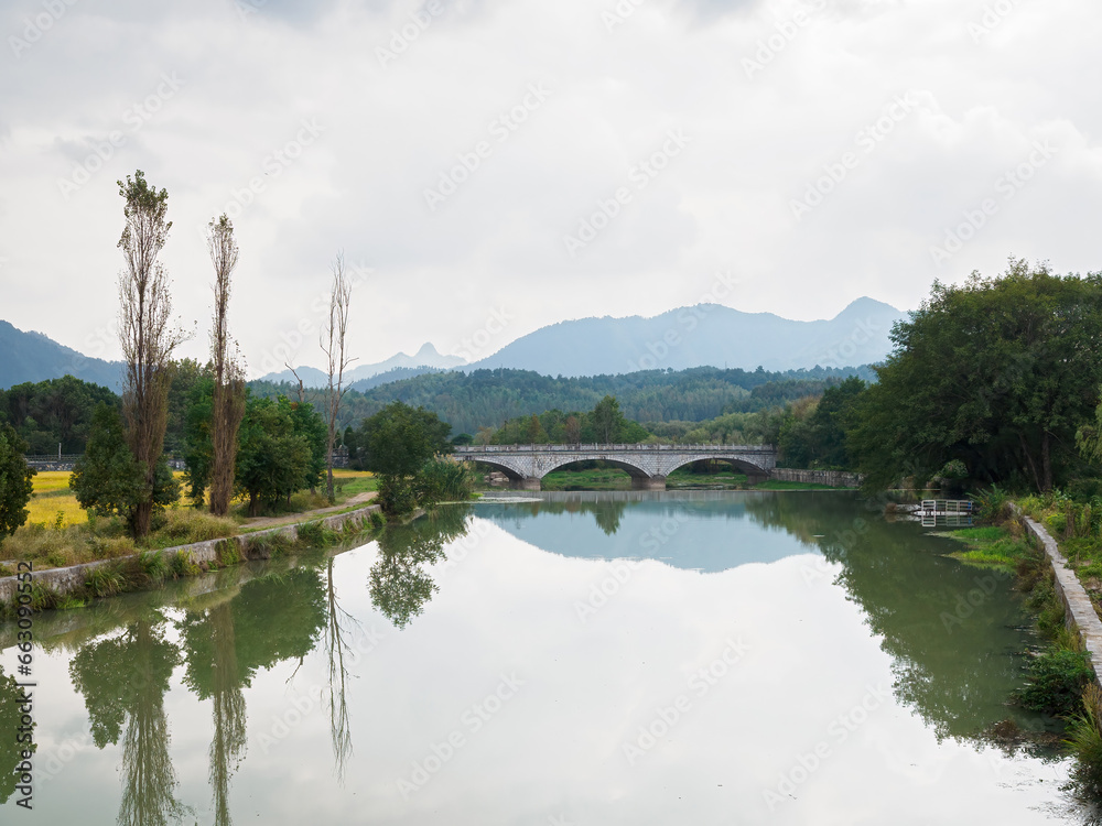 Obraz premium Scenery of Huangshan Hongcun scenic area, Anhui Province, China