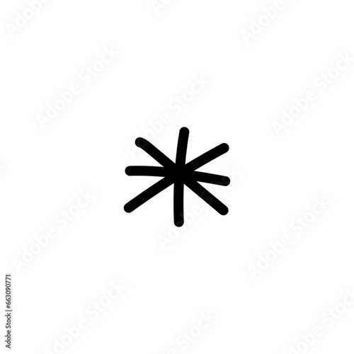 asterisk doodle line for decoration