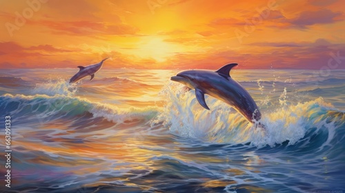 dolphin jumping out of the water © IR-Creative
