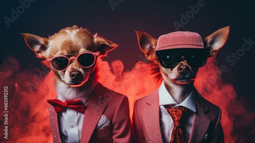 Two gangster dogs © Karen