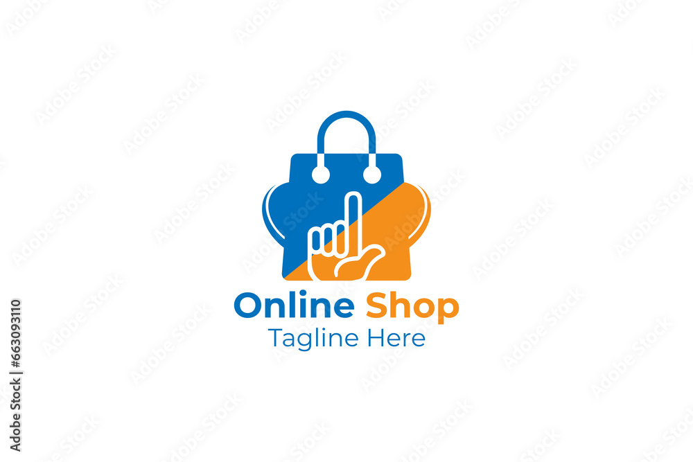 Online shop and e-commerce logo and vector Online shop and e-commerce logo and vector