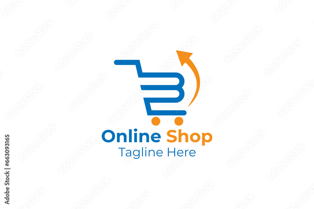 Online shop and e-commerce logo and vector Online shop and e-commerce logo and vector