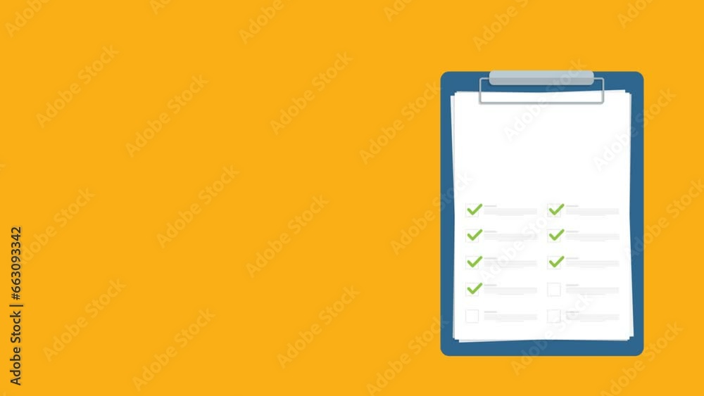 Successful completion of business tasks. Checklist with a business tasks completed.