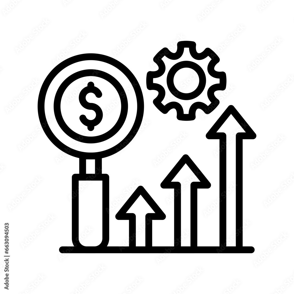 Financial Research icon in vector. Illustration Financial Research icon in vector. Illustration