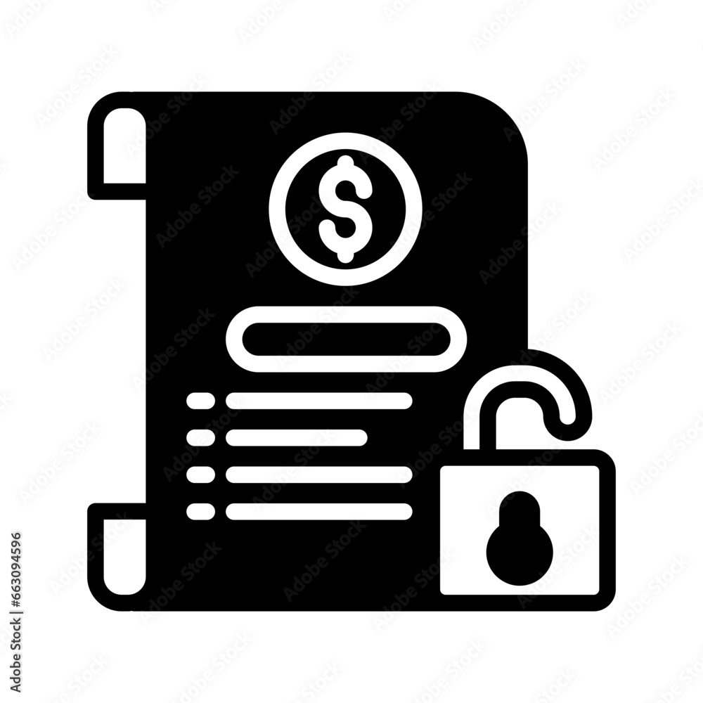 Unsecured icon in vector. Illustration Unsecured icon in vector. Illustration