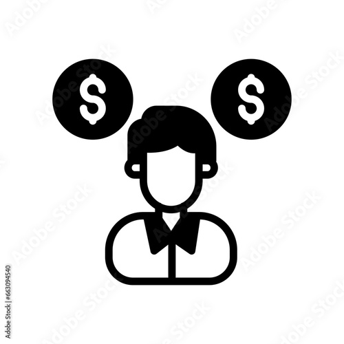 Investor icon in vector. Illustration