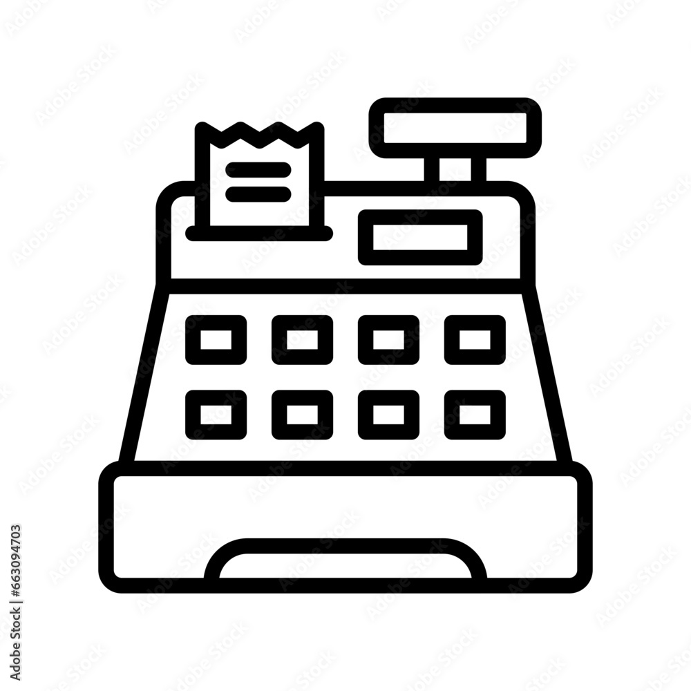 Cash Register icon in vector. Illustration Cash Register icon in vector. Illustration