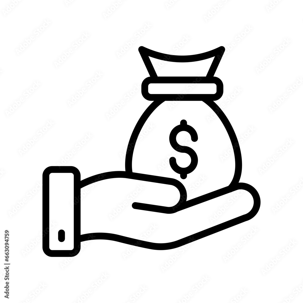 Salary icon in vector. Illustration Salary icon in vector. Illustration