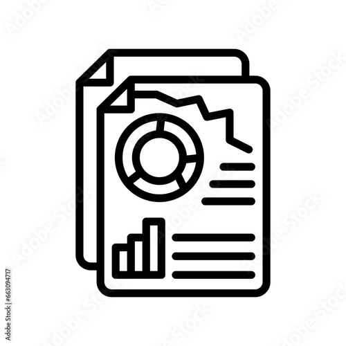 Annual Report icon in vector. Illustration