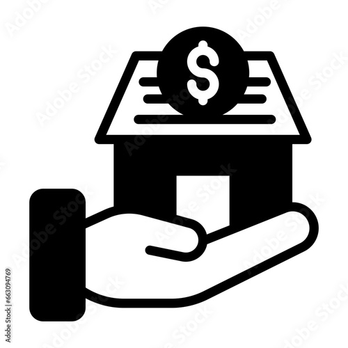 House Loan icon in vector. Illustration
