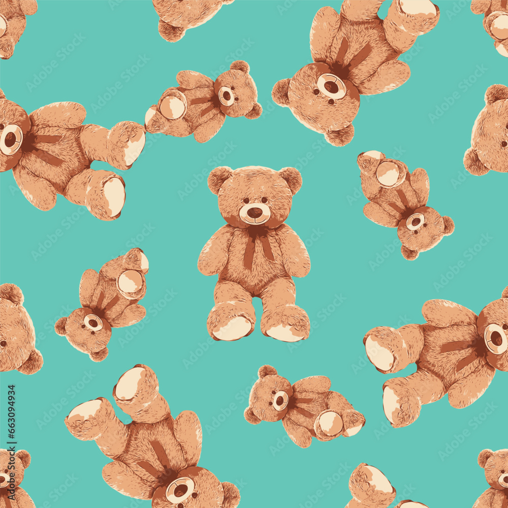 SEAMLES TEDDY BEAR PATTERN 077 SEAMLES TEDDY BEAR PATTERN 077