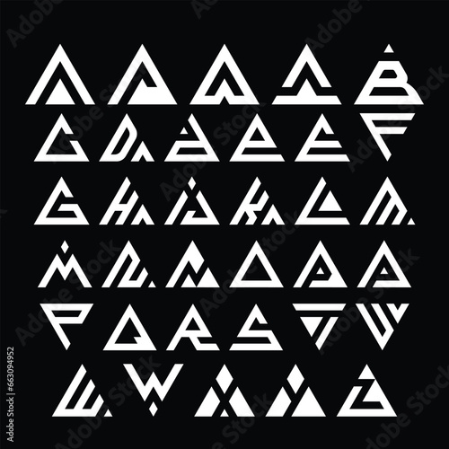 Triangle-Alphabets-Logo-Set
