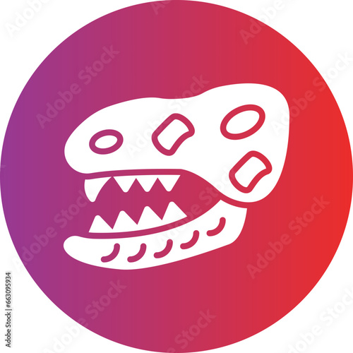 Vector Design Dinosaur Fossil Icon Style