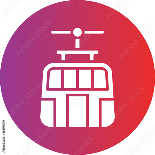 Vector Design Cable Car Icon Style