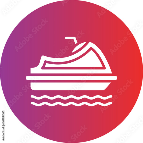 Vector Design Jet Ski Icon Style