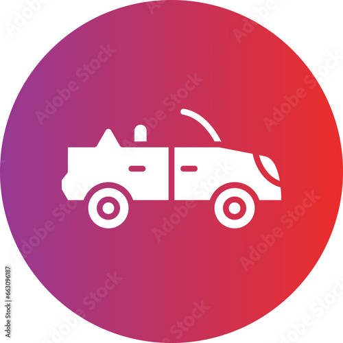 Vector Design Convertible Car Icon Style