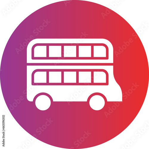 Vector Design Double Decker Icon Style