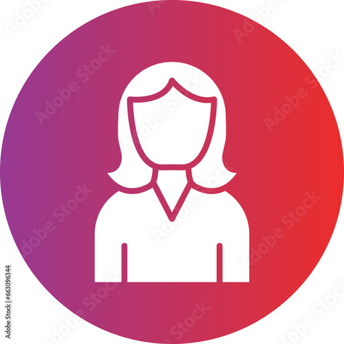 Vector Design Character Female Icon Style