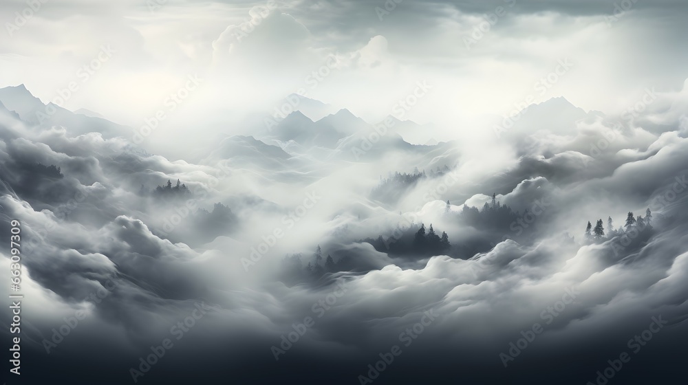 Fototapeta premium white panoramic view with haze background