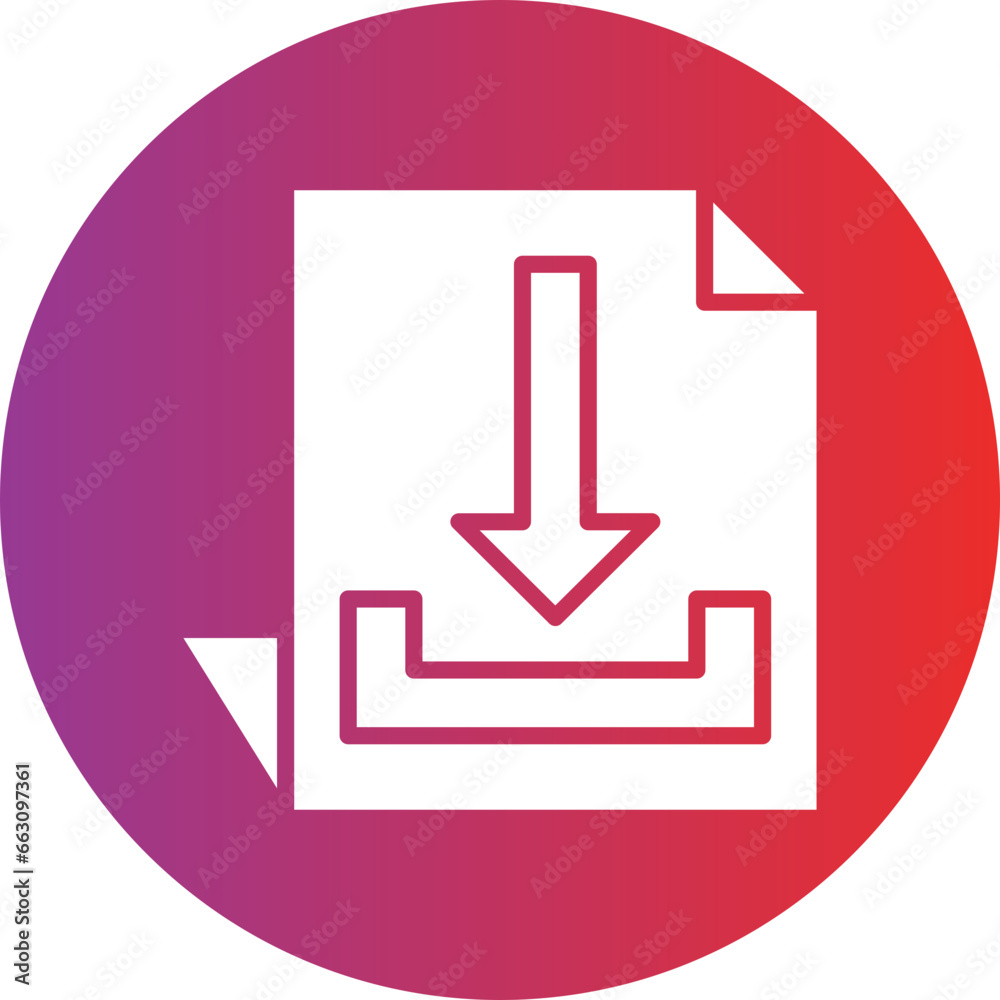 Fototapeta premium Vector Design Download File Icon Style