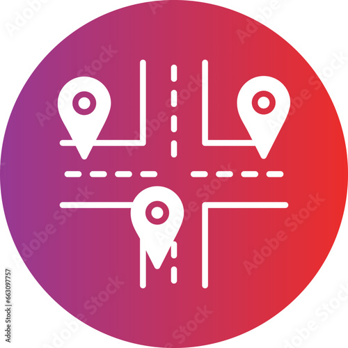 Vector Design Multiple Destinations Icon Style