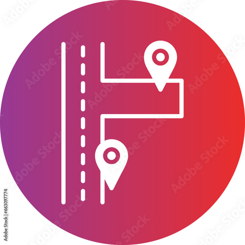 Vector Design Nearby Destinations Icon Style